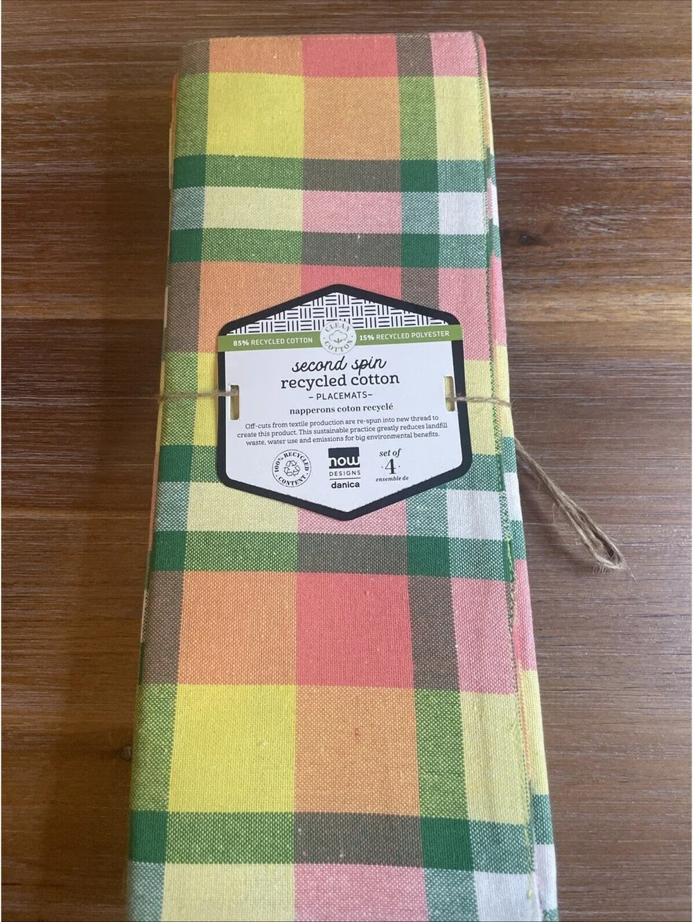 Placemats Plaid Meadow 13x20 Multicolor - Set of 4 - By now DESIGNS danica